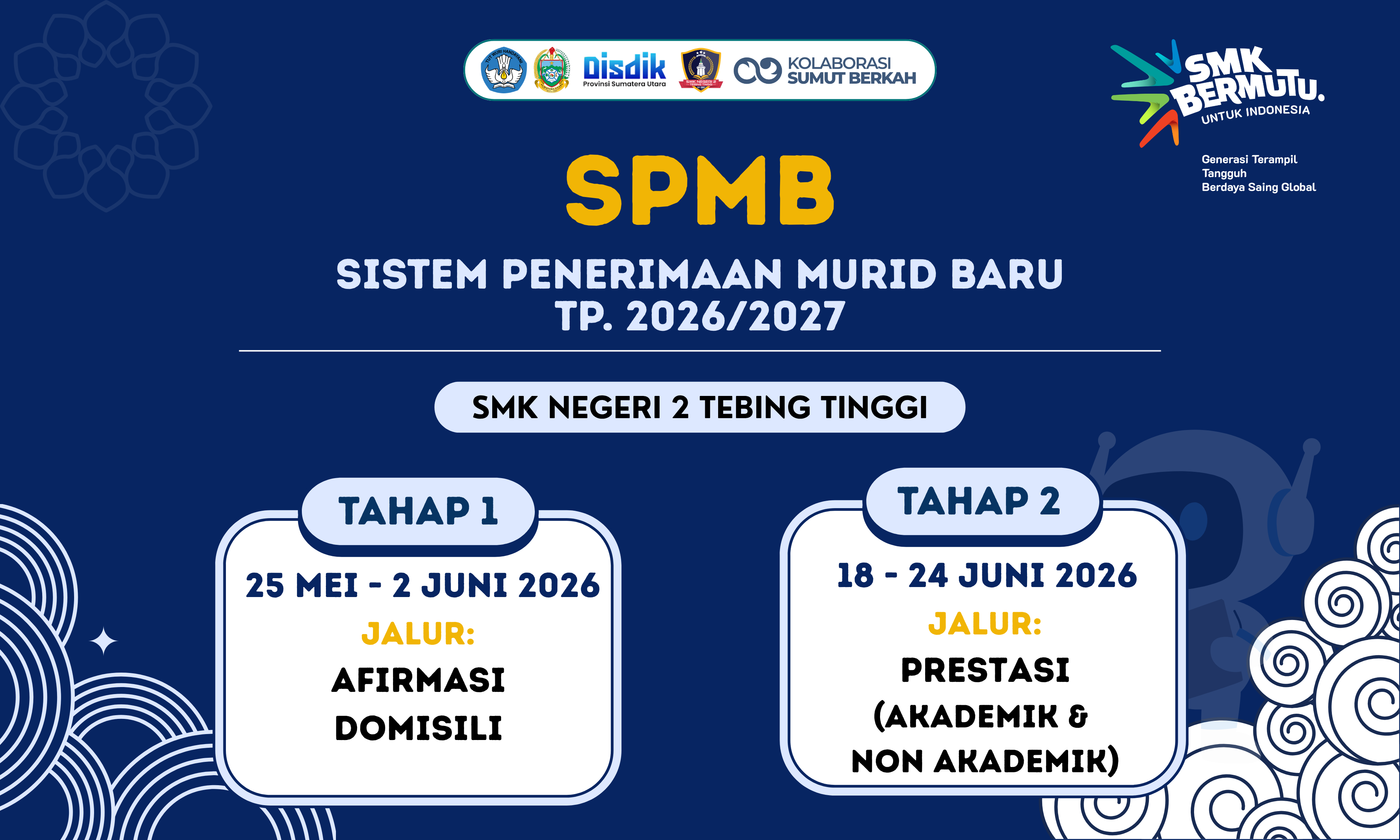 SMK N 2 Tebing Tinggi - Penerimaan Murid Baru TP. 2026/2027